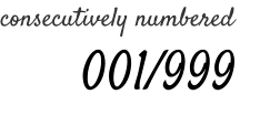 001/999 consecutively numbered